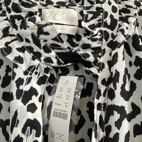 NWT J.Crew Silk Leopard top - size 20 - Picture 2 of 3